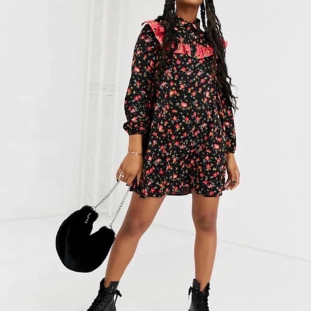ASOS floral mixed print mini dress. - Picture 2 of 6